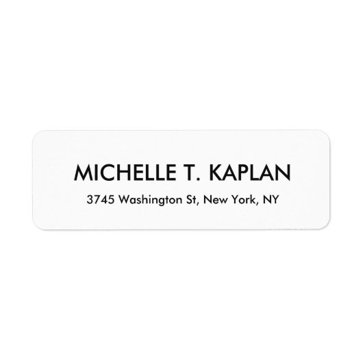 平モダンエレガント黒・白ミニマリスト ラベル (正面)