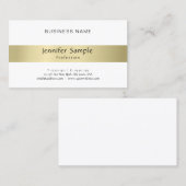 平モダンミニマル式プロフェッショナルエレガント金ゴールド 名刺 (正面/裏面)