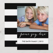 平モダン和、喜び、愛 |フォトホリデーカード シーズンカード (正面/裏面)