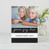 平モダン和、喜び、愛 |フォトホリデーカード シーズンカード (スタンド正面)