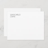 平モダン式シンプルミニマルエレガント資本 ノートカード (正面/裏面)