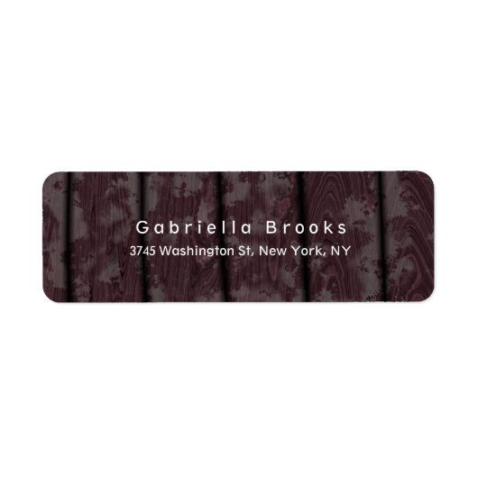 平モダン茶ユニーク材 ラベル (正面)