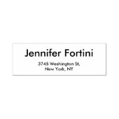 平モダン黒エレガント白ミニマリスト セルフインキングスタンプ (デザイン)