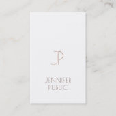 平モノグラムのエレガント式モダントレンディーデザイン 名刺 (正面)