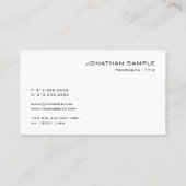 平モノグラムのモダンエレガントテンプレート 名刺 (裏面)