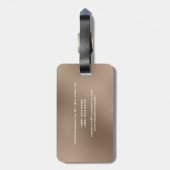平モノグラムのモダン式ミニマシンプルリスト ラゲッジタグ (裏面縦)