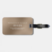 平モノグラムのモダン式ミニマシンプルリスト ラゲッジタグ (裏面横)
