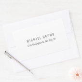 平ユニークエレガントクラシカル純ミニマル 長方形シール (封筒)