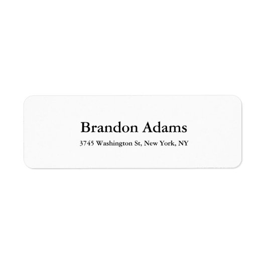 平ユニークエレガントモダン白ブラック ラベル (正面)