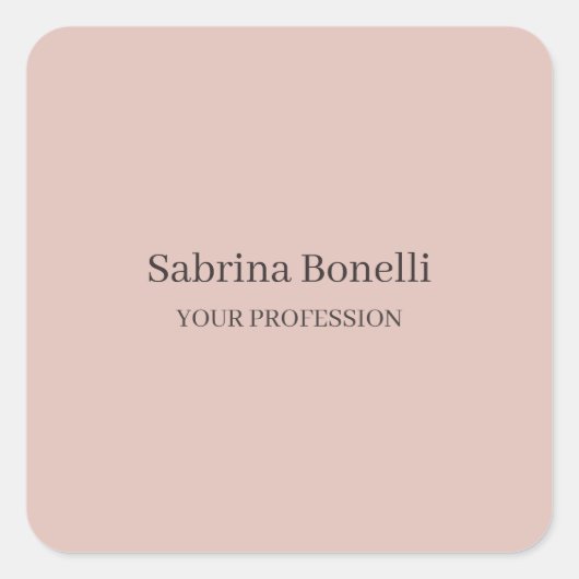 平ユニークエレガント式シンプルバラ金ゴールド色 スクエアシール (正面)