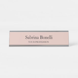 平ユニークエレガント式シンプルバラ金ゴールド色 デスクネームプレート