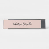 平ユニークエレガント式シンプルバラ金ゴールド色 デスクネームプレート (正面)