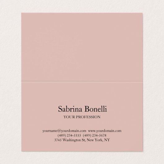 平ユニークエレガント式シンプルバラ金ゴールド色 名刺 (外部フラット)