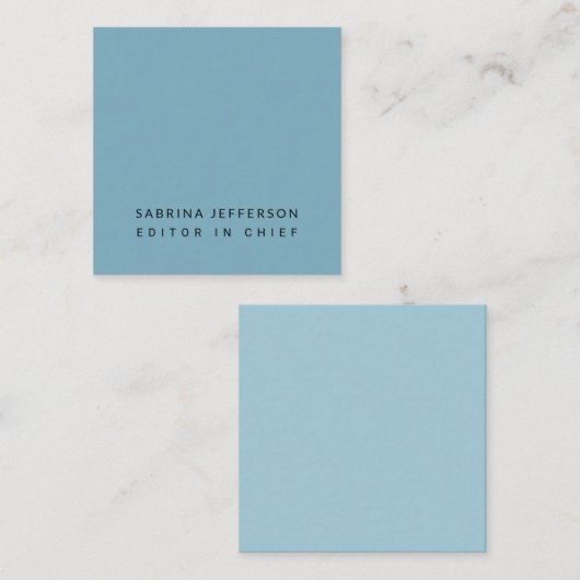 平ユニークエレガント式シンプルミニマリストライトブルー エンクロージャーカード (正面/裏面)