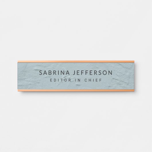 平ユニークエレガント式シンプルミニマリストライトブルー サインプレート (正面)