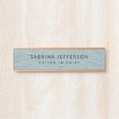 平ユニークエレガント式シンプルミニマリストライトブルー サインプレート (正面)