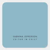 平ユニークエレガント式シンプルミニマリストライトブルー スクエアシール (正面)