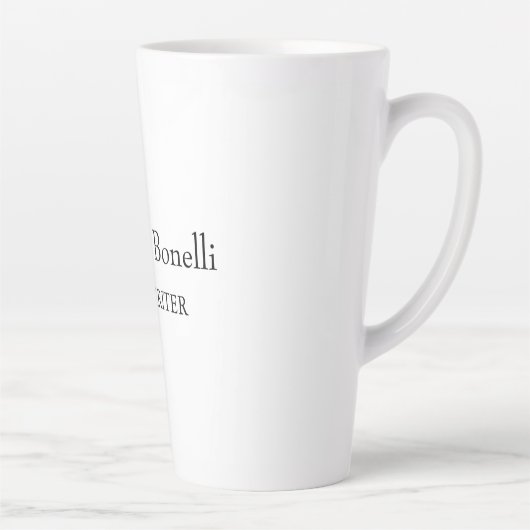 平ユニークエレガント式シンプル白 カフェラテマグ (右)