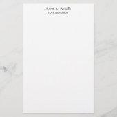 平ユニークエレガント式シンプル白 便箋 (正面)