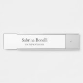 平ユニークエレガント白シンプル サインプレート (正面)