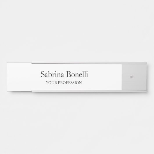 平ユニークエレガント白シンプル サインプレート (正面)