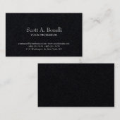 平ユニークシンプル式エレガントテンプレートブラック 名刺 (正面/裏面)