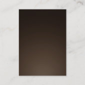 平ユニーク一シンプルグラムセピア茶色 名刺 (裏面)