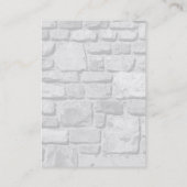 平ユニーク壁シンプル石レッドモノグラム 名刺 (裏面)