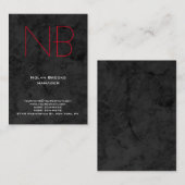 平ユニーク灰色シンプル赤一角 名刺 (正面/裏面)