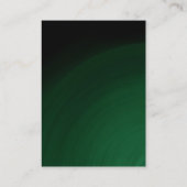 平ユニーク緑シンプルプロフェッショナルモノグラム 名刺 (裏面)