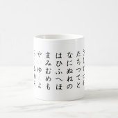 平仮名: a-i-u-e-o コーヒーマグカップ (中央)