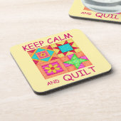 平保容とキルトパッチワークカラフルブロック コースター (左側)