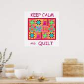 平保容とキルトブロック数々のパッチワークキルト ポスター (キッチン)