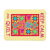 平保容とキルトブロック数々のパッチワークキルト マグネット (横)