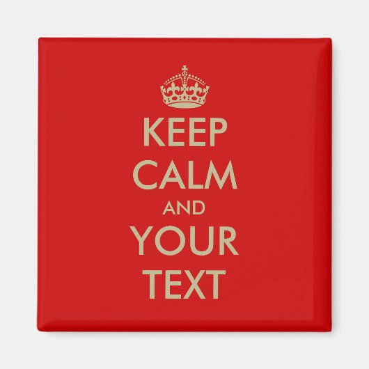 平保平な四角形の金ゴールドフェイク文字 マグネット (正面)