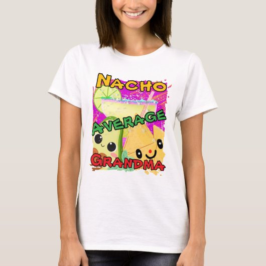 平凡ではないおばあちゃん 楽しい Tシャツ (正面)