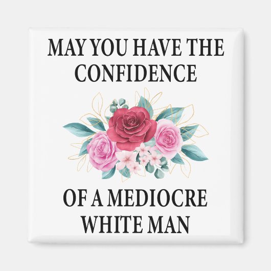 平凡な白の自信をお願い マグネット (正面)