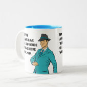 平凡な白人のマグカップの自信 ツートーンマグカップ (正面左)