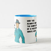 平凡な白人のマグカップの自信 ツートーンマグカップ (中央)