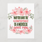 平凡な白人の自信をお願い ポストカード (正面)