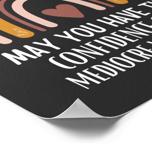 平凡な白人の自信を受け取って ポスター (角)