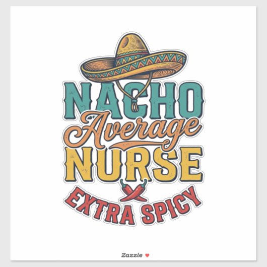 平凡な看護師じゃない!スパイシーなナースTシャツ_ シール (シート)