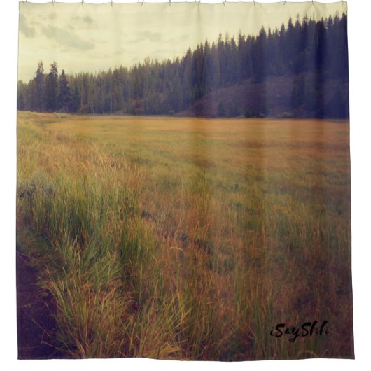 平原と森 シャワーカーテン (正面)