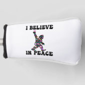 平和おもしろいに信じの大足 ゴルフヘッドカバー (正面)