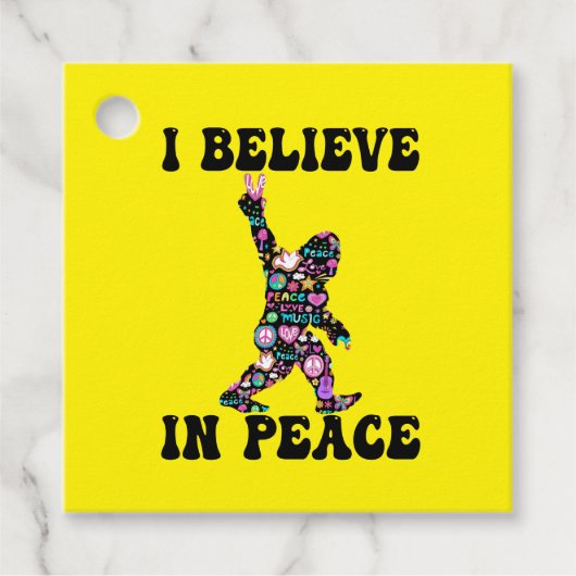 平和おもしろいに信じの大足 フェイバータグ (正面)