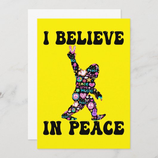 平和おもしろいに信じの大足 招待状 (正面/裏面)