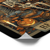 平和おもしろい読スケルトンのハロウィン読の前 ポスター (角)