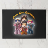 平和おもしろい。愛.ベルボトム。ハムスター超集団 ペーパーパッド (正面)