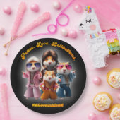 平和おもしろい。愛.ベルボトム。ハムスター超集団 ペーパープレート (パーティー)