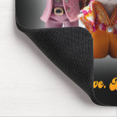 平和おもしろい。愛.ベルボトム。ハムスター超集団 マウスパッド (コーナー)